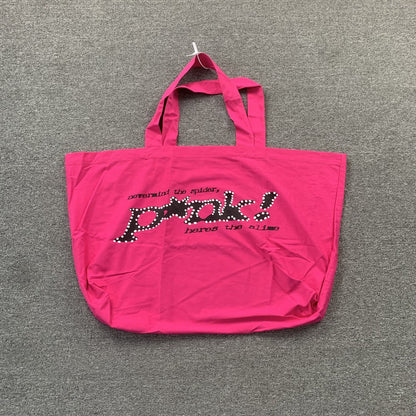 SP5DER P*NK TOTE BAG PINK