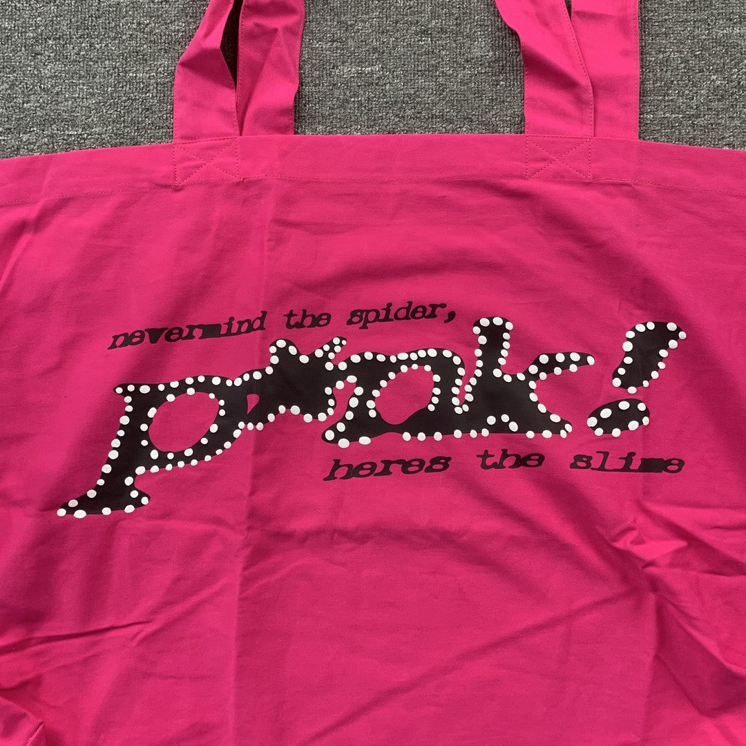 SP5DER P*NK TOTE BAG PINK