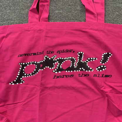 SP5DER P*NK TOTE BAG PINK