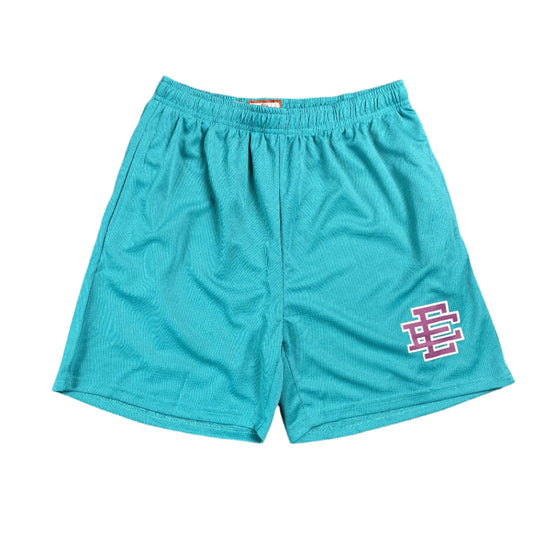 ERIC EMANUEL EE BASIC SHORTS TEAL/PURPLE