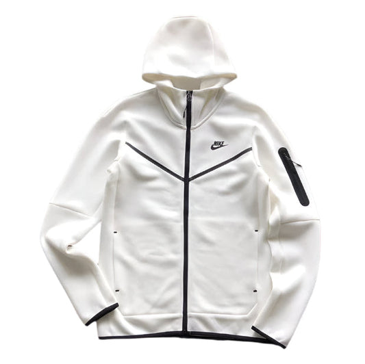 NIKE TECH FLEECE HOODIE x WHITE