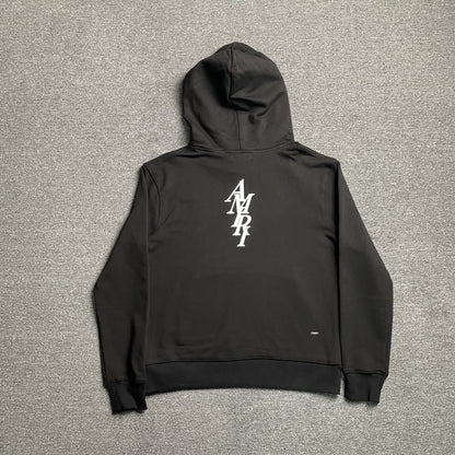 AMIRI LETTER LOGO HOODIE BLACK