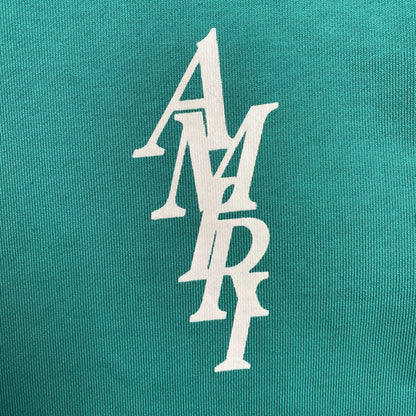 AMIRI LETTER LOGO HOODIE CERULEAN
