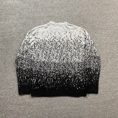 AMIRI STAGGERED GRADIANT CREWNECK GREY