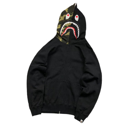 BAPE SHARK FULL ZIP HOODIE BLACK