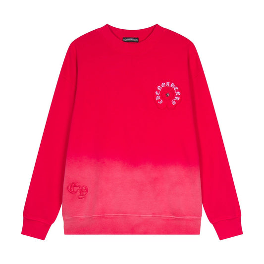 CHROME HEARTS HORSE SHOE LOGO SWEATSHIRT GRADIENT RED