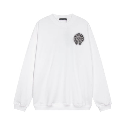 CHROME HEARTS HORSE SHOE LOGO SWEATSHIRT WHITE