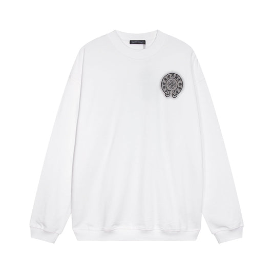 CHROME HEARTS HORSE SHOE LOGO SWEATSHIRT WHITE