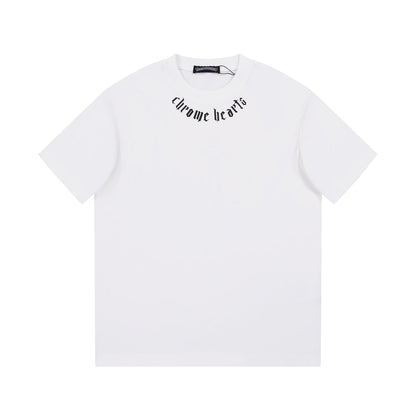 CHROME HEARTS LOGO COLLAR T-SHIRT WHITE