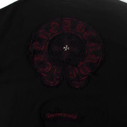 CHROME HEARTS PINK HORSE SHOE LOGO SWEATSHIRT BLACK