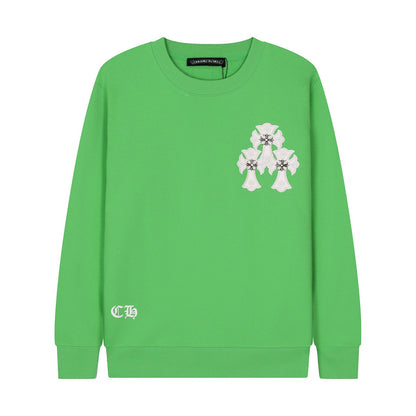 CHROME HEARTS WHITE CROSS PATCH SWEATSHIRT GREEN