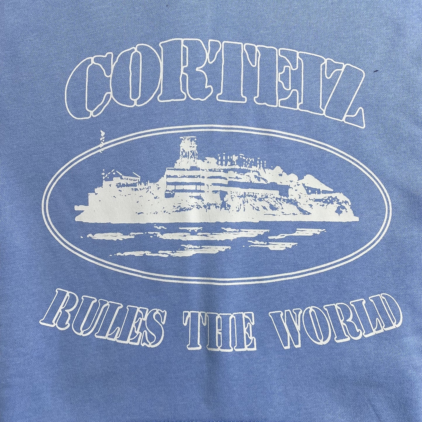 CORTEIZ ALCATRAZ HOODIE BABY BLU