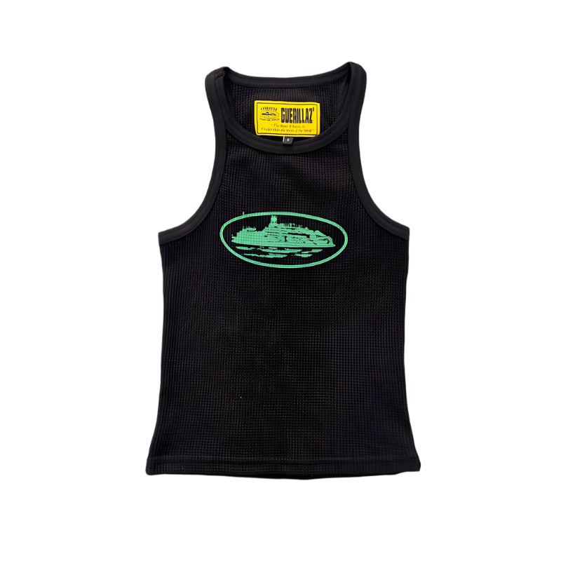 CORTEIZ RTW OG WOMEN'S ALCATRAZ TANK TOP BLACK GREEN