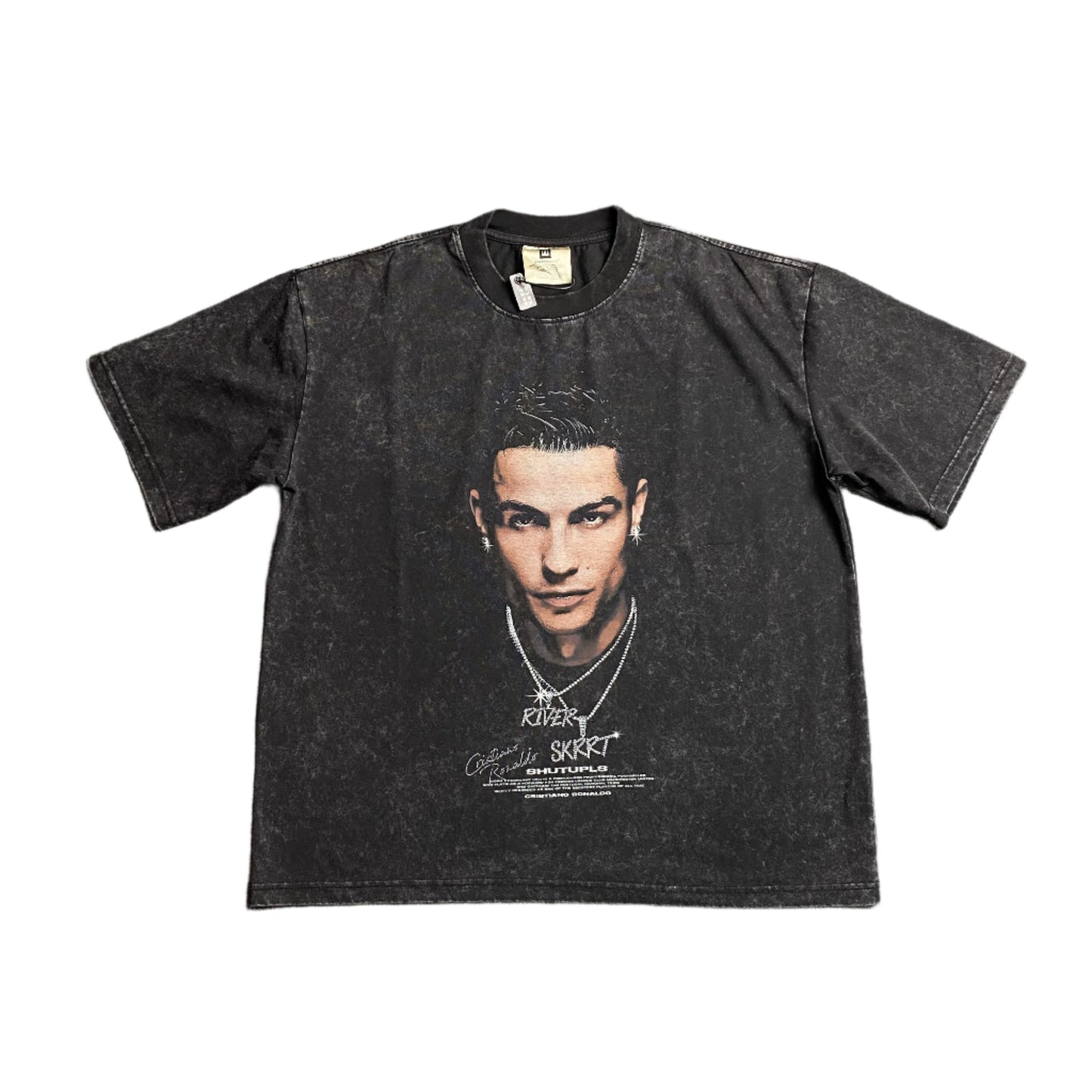 CR7 VINTAGE GRAPHIC TEE DARK GREY