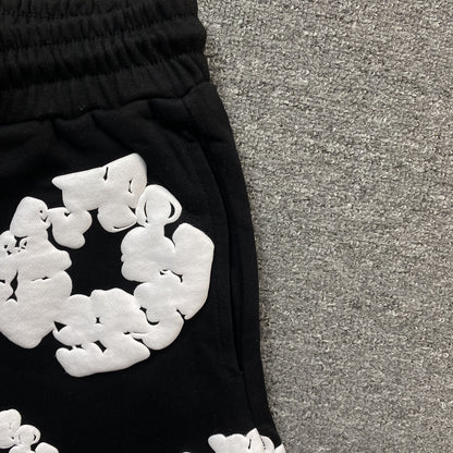 DENIM TEARS COTTON WREATH SHORTS BLACK