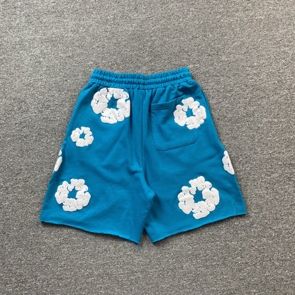 DENIM TEARS COTTON WREATH SHORTS CERULEAN