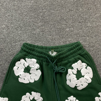 DENIM TEARS COTTON WREATH SHORTS GREEN