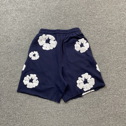 DENIM TEARS COTTON WREATH SHORTS NAVY
