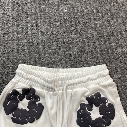 DENIM TEARS COTTON WREATH SHORTS WHITE