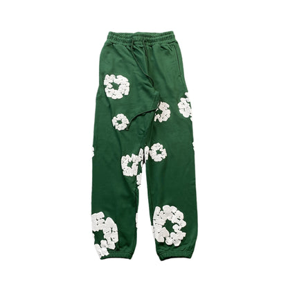 DENIM TEARS COTTON WREATH SWEATPANTS DARK GREEN