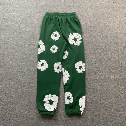 DENIM TEARS COTTON WREATH SWEATPANTS DARK GREEN