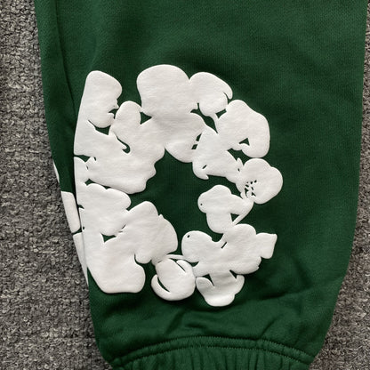 DENIM TEARS COTTON WREATH SWEATPANTS DARK GREEN