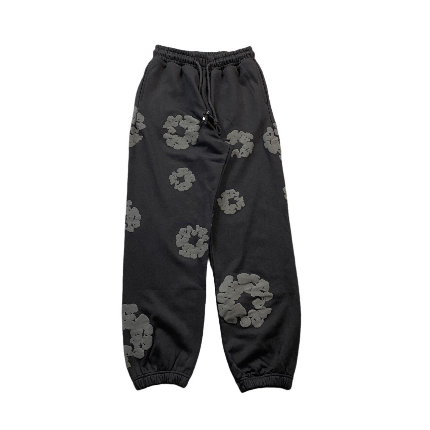 DENIM TEARS COTTON WREATH SWEATPANTS MONOCHROME BLACK