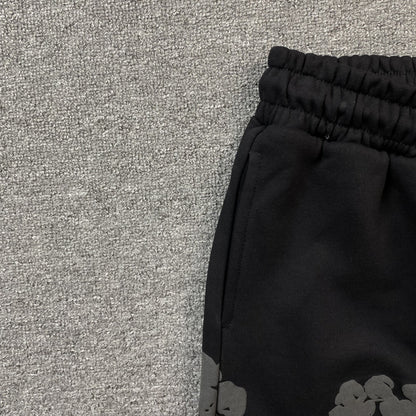 DENIM TEARS COTTON WREATH SWEATPANTS MONOCHROME BLACK