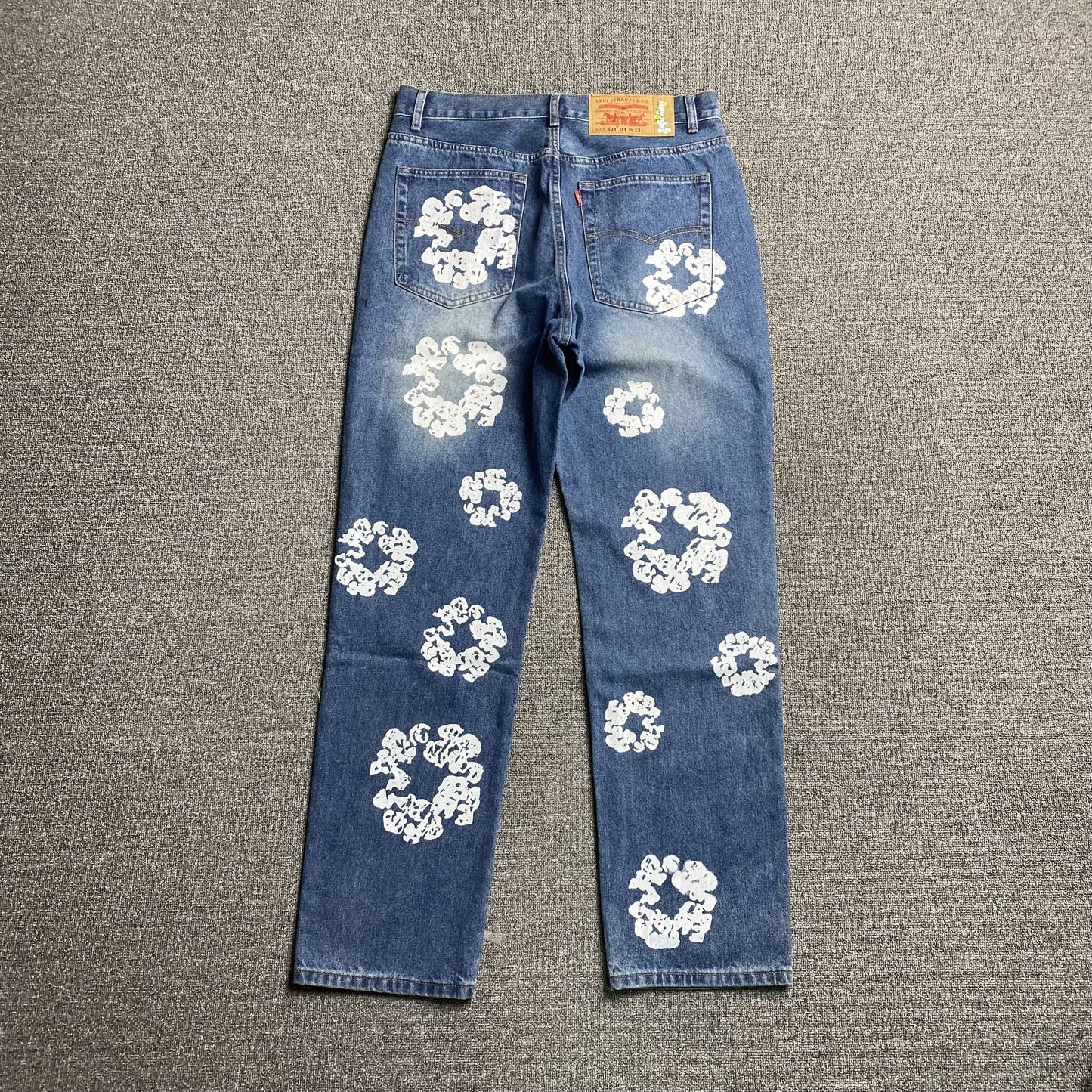DENIM TEARS x LEVI'S COTTON WREATH JEANS BLUE