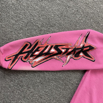 HELLSTAR BRAINWASHED WITHOUT BRAIN HOODIE PINK