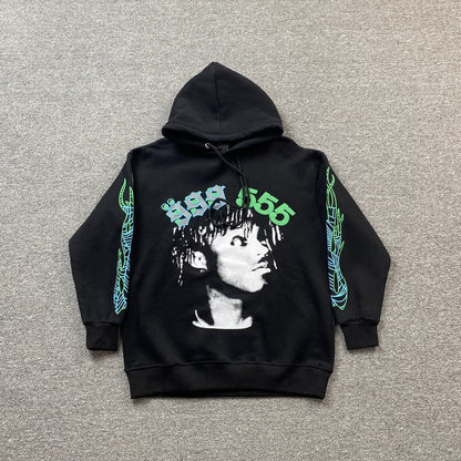 JUICE WRLD x SP5DER HOODIE BLACK