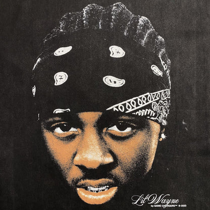 LIL WAYNE VINTAGE GRAPHIC TEE DARK GREY