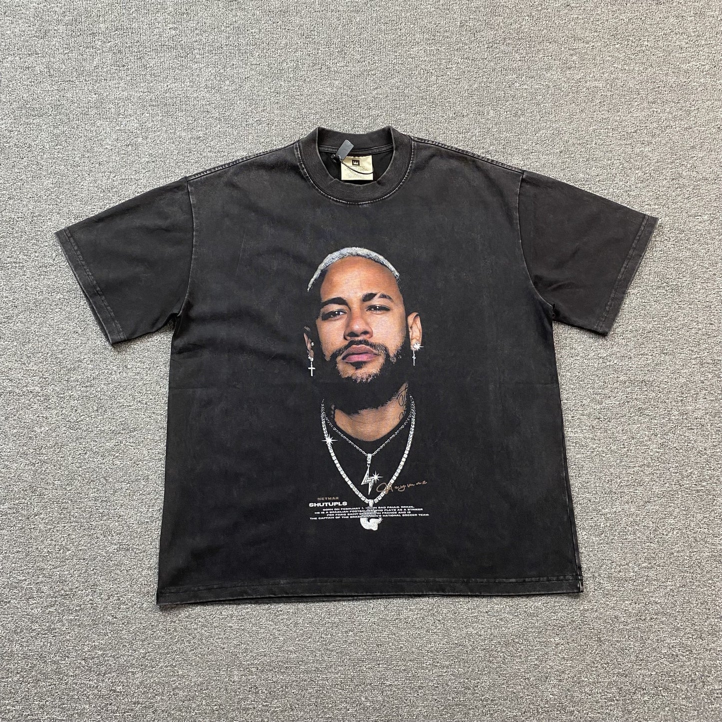 NEYMAR VINTAGE GRAPHIC TEE DARK GREY
