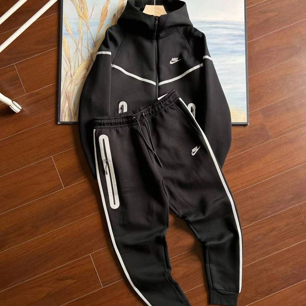 NIKE TECH FLEECE PANTS x WOLF GREY/WHITE/BLACK