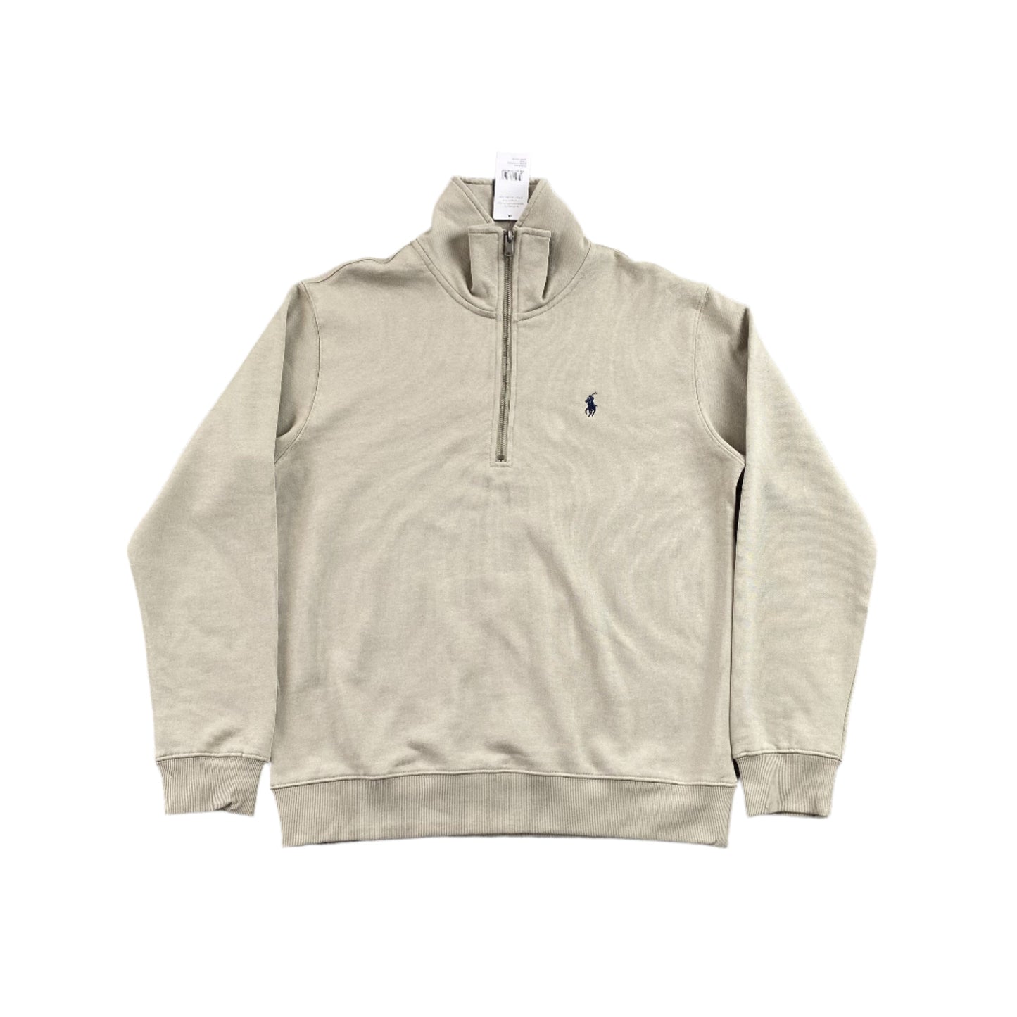 POLO RALPH LAUREN QUARTER ZIP SWEATSHIRT BEIGE