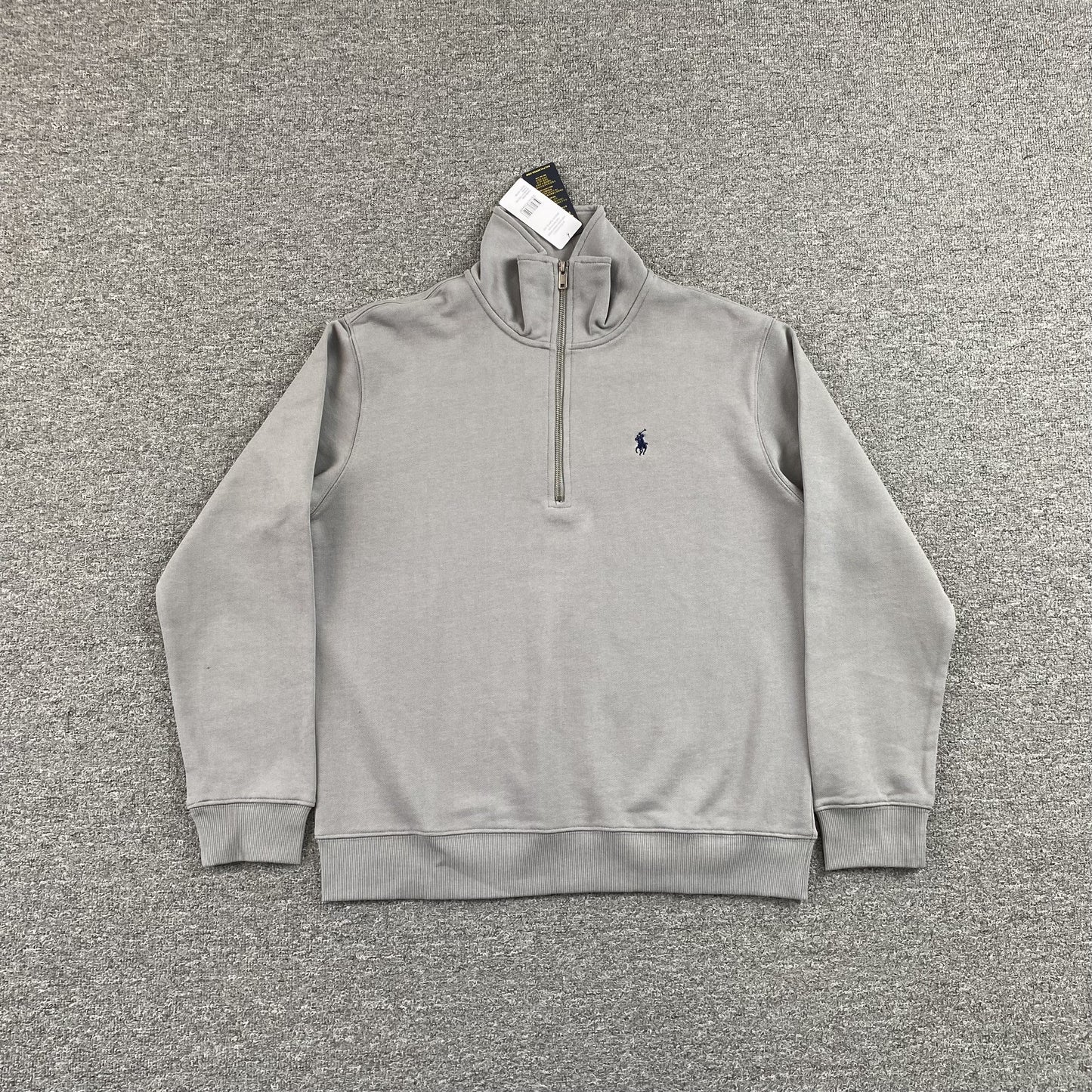 POLO RALPH LAUREN QUARTER ZIP SWEATSHIRT GREY