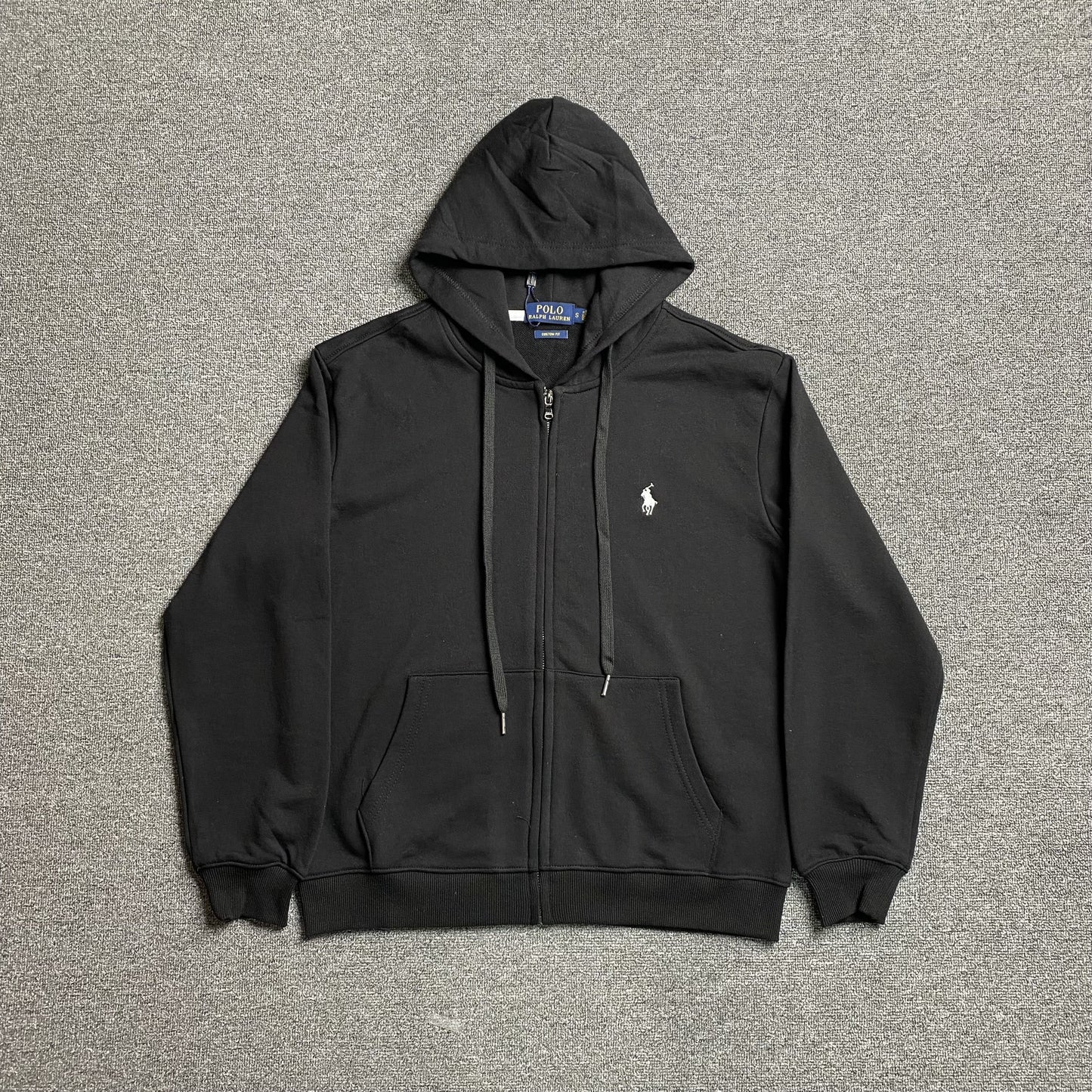 POLO RALPH LAUREN ZIP UP HOODIE BLACK