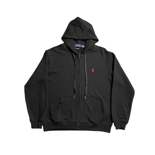POLO RALPH LAUREN ZIP UP HOODIE BLACK