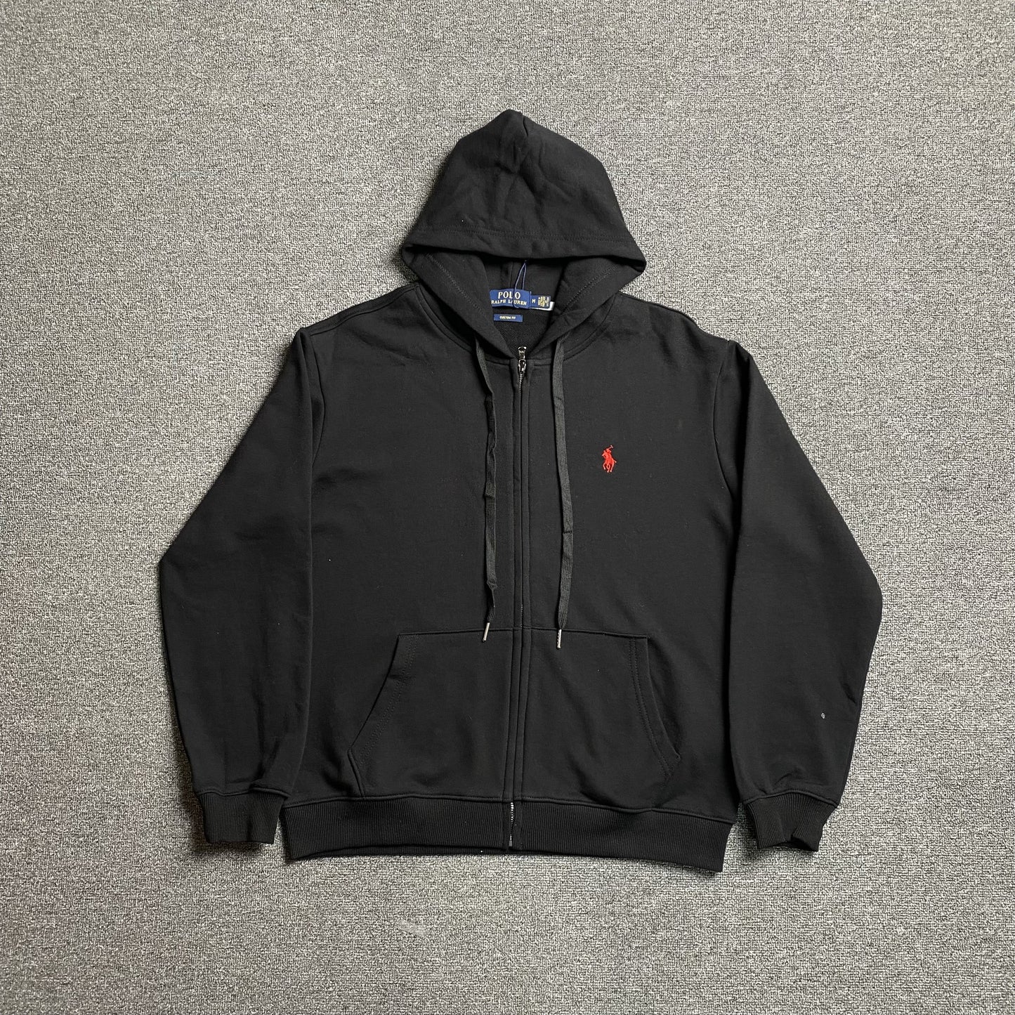 POLO RALPH LAUREN ZIP UP HOODIE BLACK
