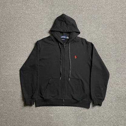 POLO RALPH LAUREN ZIP UP HOODIE BLACK