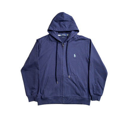 POLO RALPH LAUREN ZIP-UP HOODIE NAVY