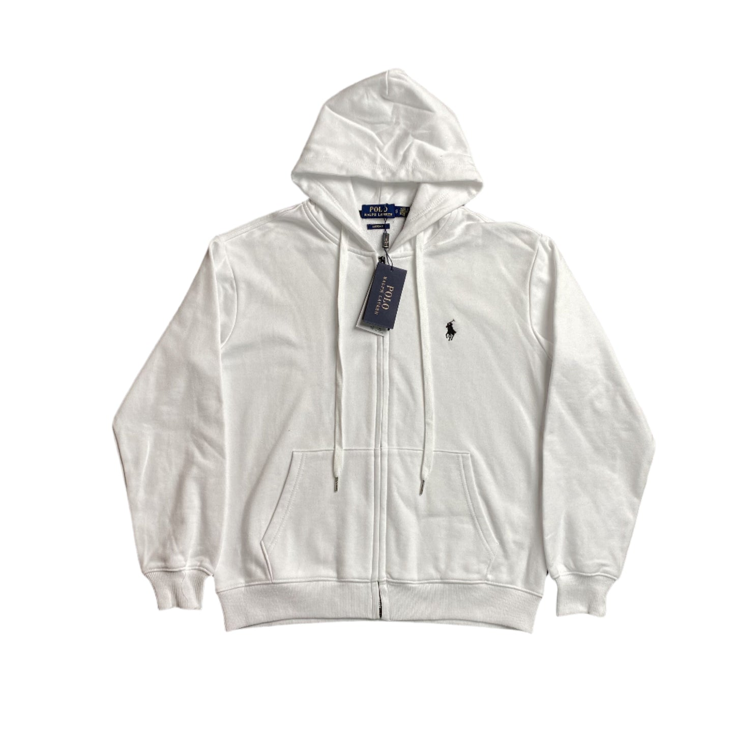 POLO RALPH LAUREN ZIP-UP HOODIE WHITE