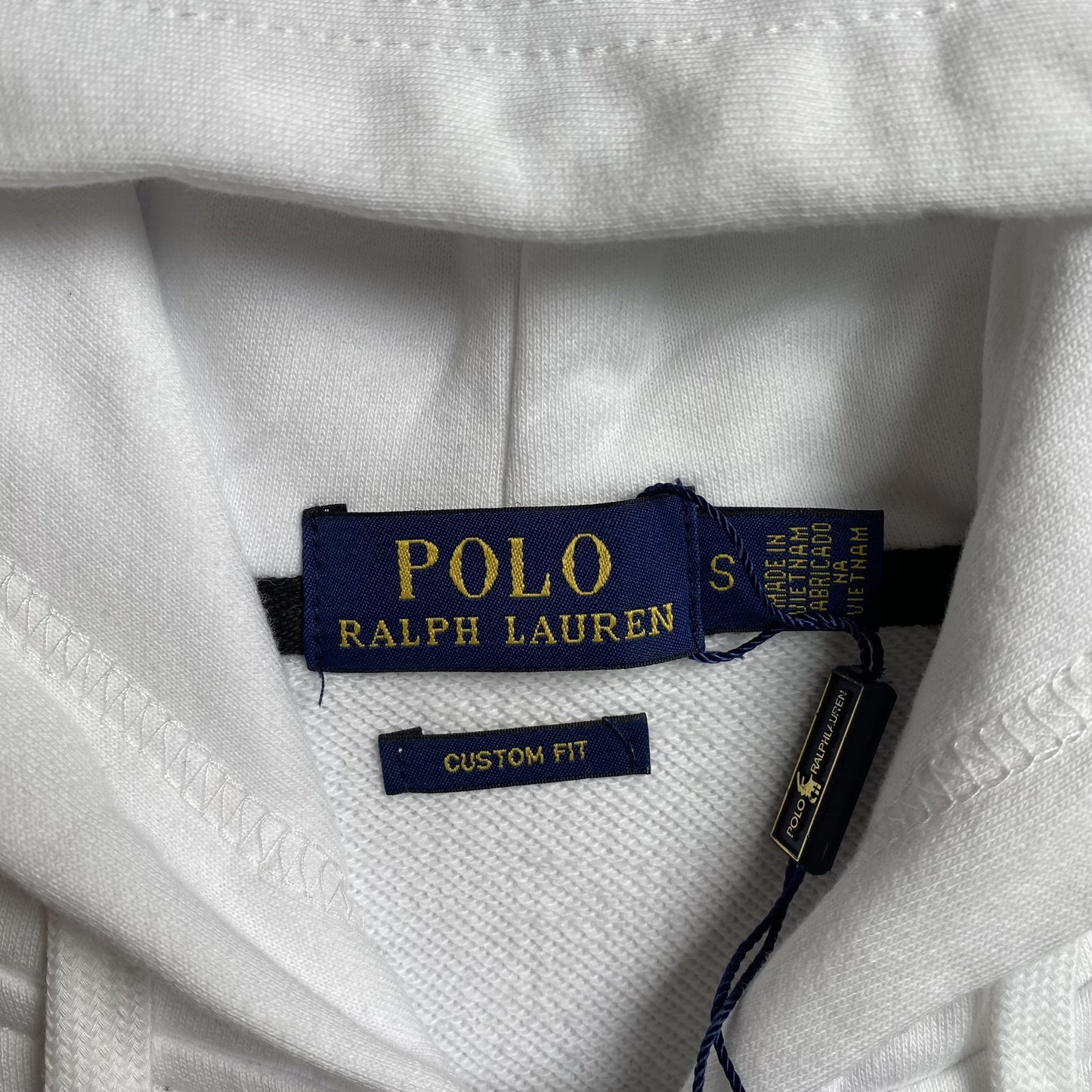 POLO RALPH LAUREN ZIP-UP HOODIE WHITE