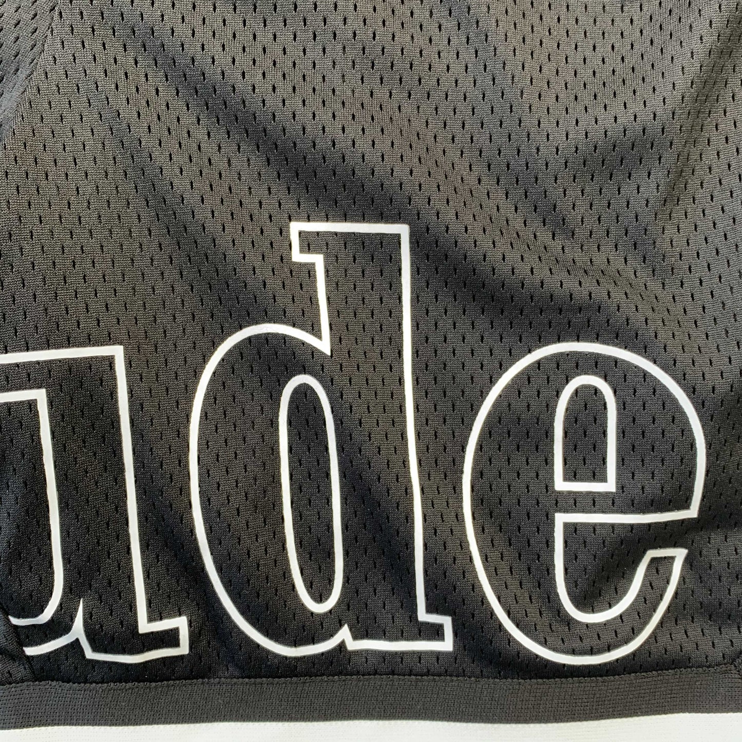 RHUDE COURT LOGO SHORTS BLACK/WHITE