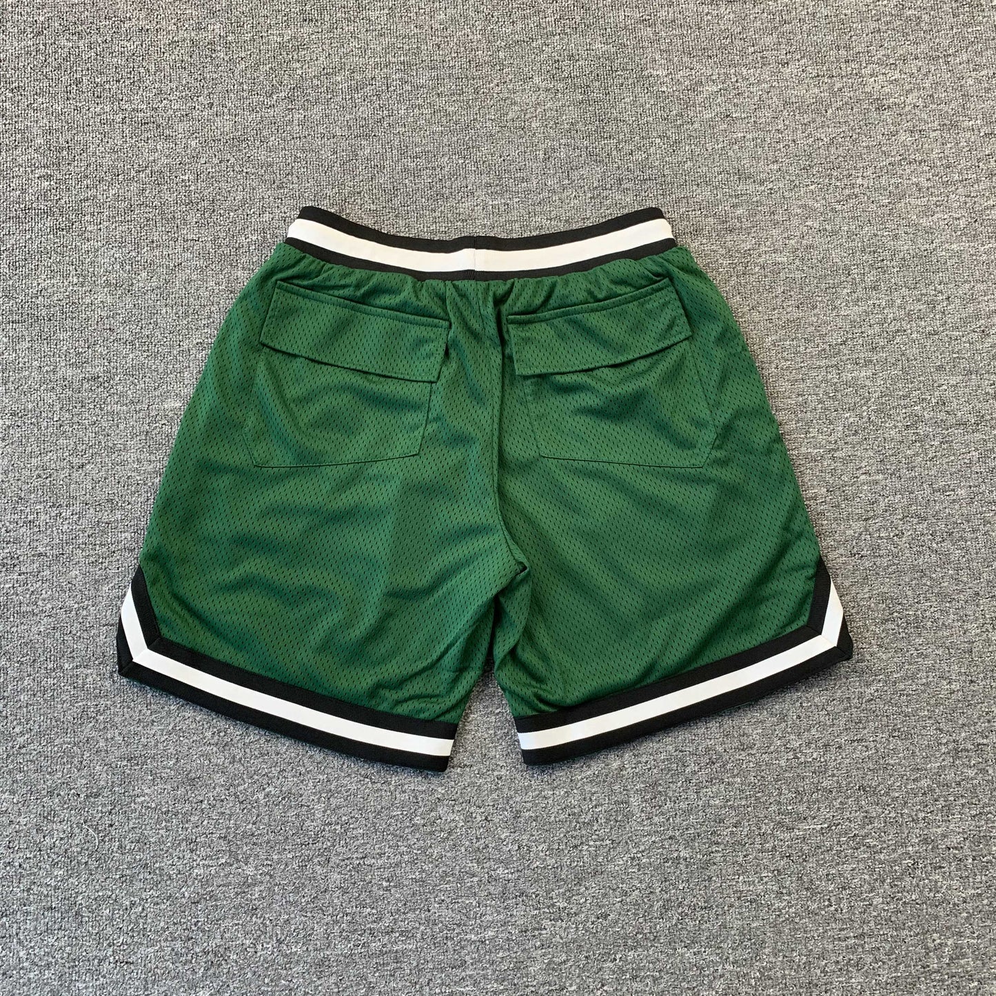RHUDE COURT LOGO SHORTS GREEN