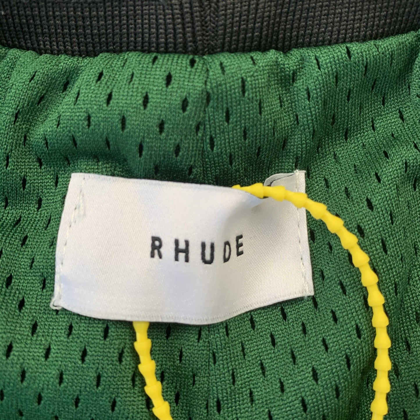 RHUDE COURT LOGO SHORTS GREEN