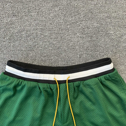 RHUDE COURT LOGO SHORTS GREEN