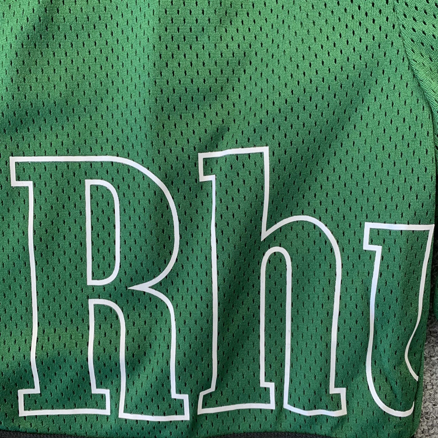 RHUDE COURT LOGO SHORTS GREEN