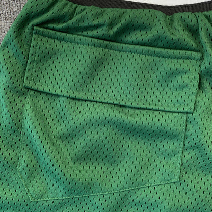 RHUDE COURT LOGO SHORTS GREEN