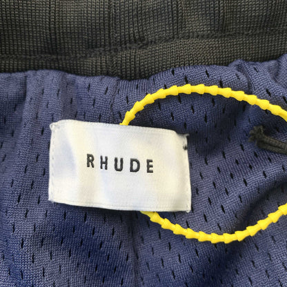 RHUDE COURT LOGO SHORTS NAVY